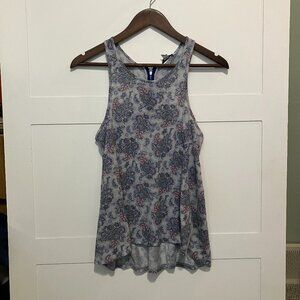 American Eagle Tank Womens M Blue & Pink | Paisley Print | Boho Chic | Flowy Top